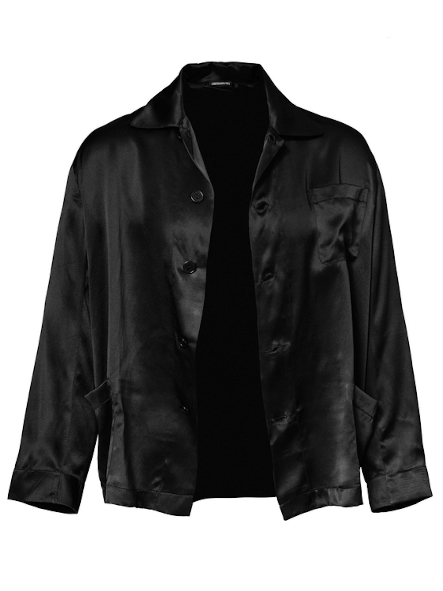 Black Silk Shirt Men