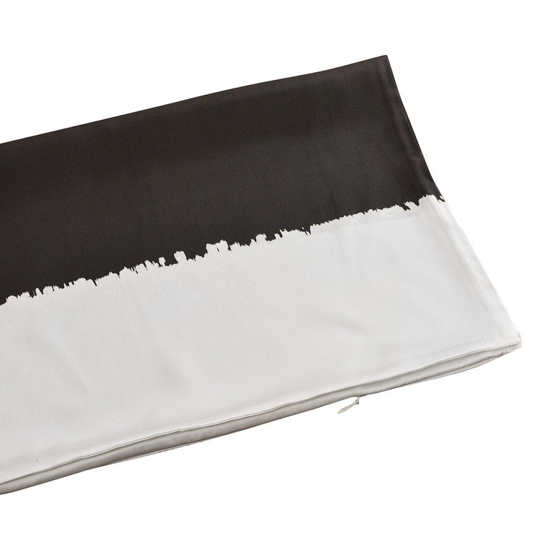 Monochrome Stripe Silk Pillow Case