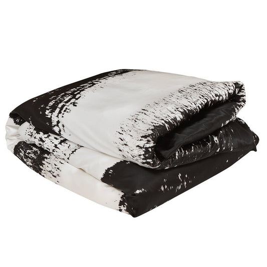 Monochrome Stripe silk duvet cover